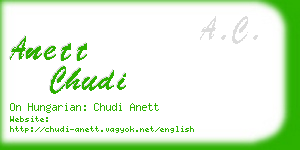 anett chudi business card